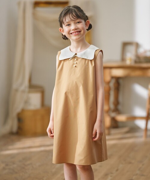 組曲（KUMIKYOKU） ワンピース 「110-140cm」カーブカラー ワンピース