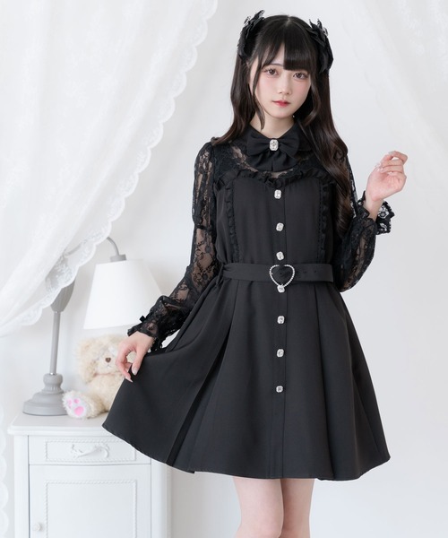 DearMyLove ワンピース レースドッキングビスチェワンピ : ZOZOTOWN