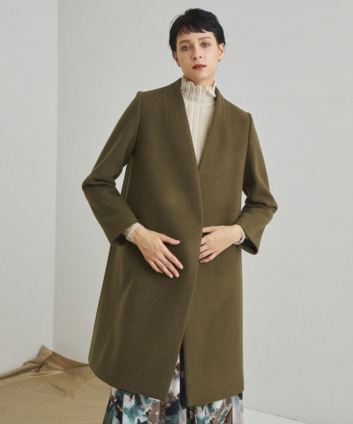 UNITED TOKYO（ユナイテッドトウキョウ） ノーカラーコート 1 カーキ