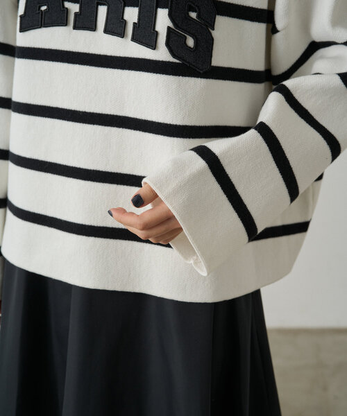 Loungedress（ラウンジドレス） ニット セーター ボーダーロゴニット