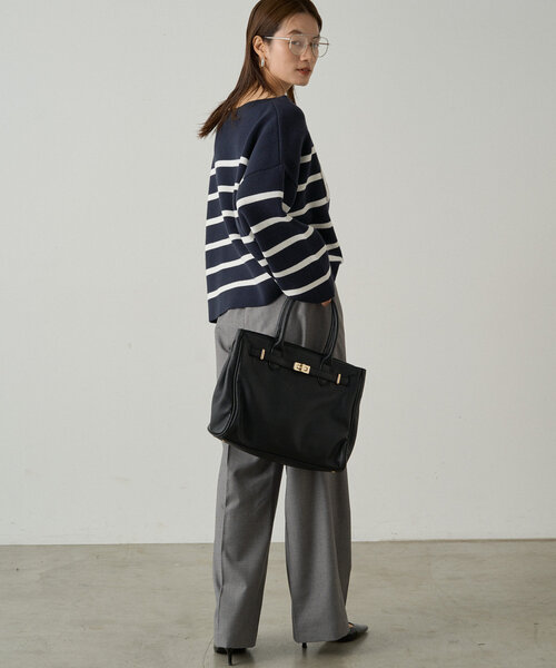 Loungedress（ラウンジドレス） ニット セーター ボーダーロゴニット