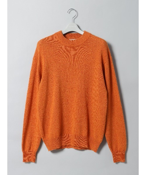 セーター ニット GOOVI モックネックニット 長袖 ウォッシャブル 和紙