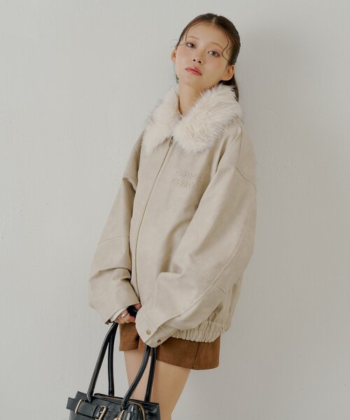 Chico（チコ） ブルゾン アウター 「ファー取り外し可能」フェイク