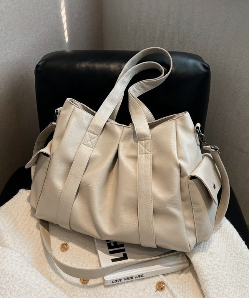 lilful ボストンバッグ 「大容量」マルチポケット 2WAY ボストン