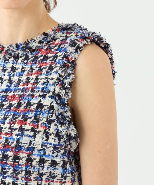 TOMORROWLAND collection ベスト ジレ トリコロールシェパード フロン