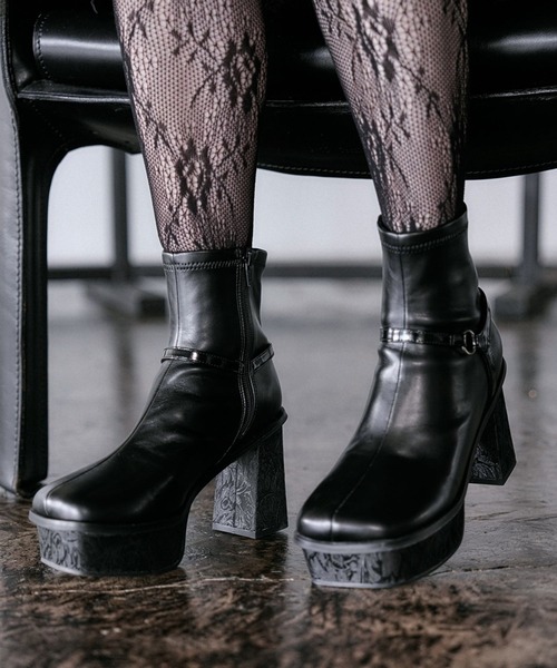 HARE（ハレ） ブーツ ガラソールチャンキーブーツ(HARE) レディース