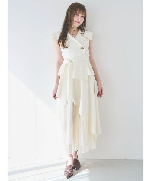 dazzlin（ダズリン） ワンピース アシメプリーツトレンチワンピース