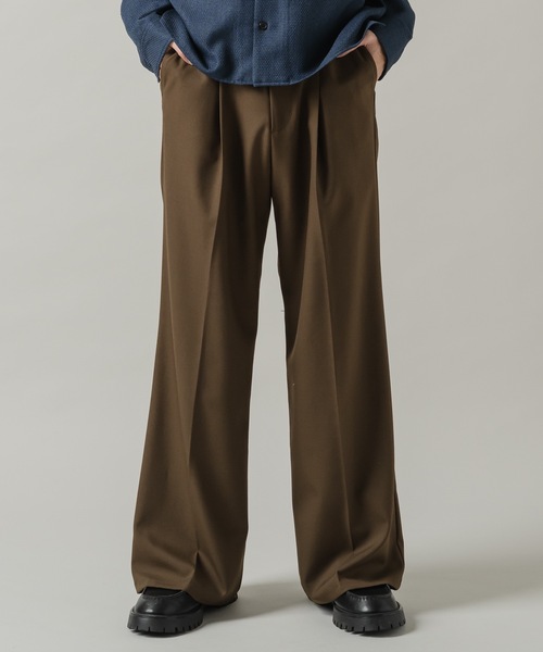 Casper John（キャスパージョン） スラックス Wool mix semi baggy