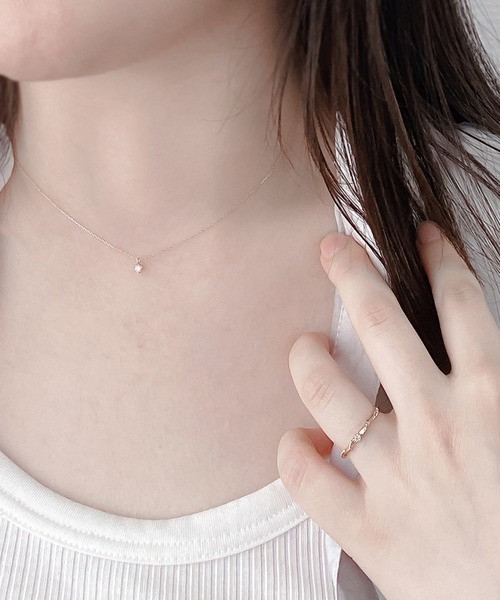 ESTELLE（エステール） ネックレス K10 ピンクゴールド ダイヤモンド