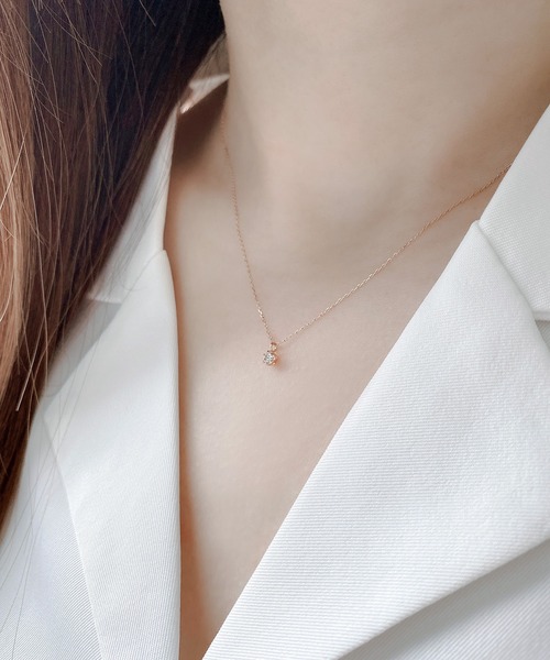 ESTELLE（エステール） ネックレス K10 ピンクゴールド ダイヤモンド