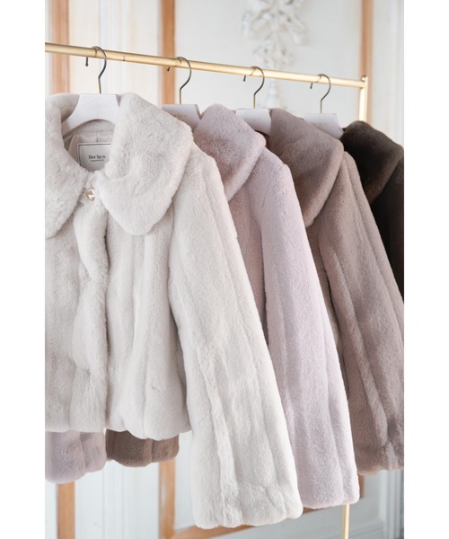 Her lip to コート アウター Winter Love Faux Fur Coat レディース