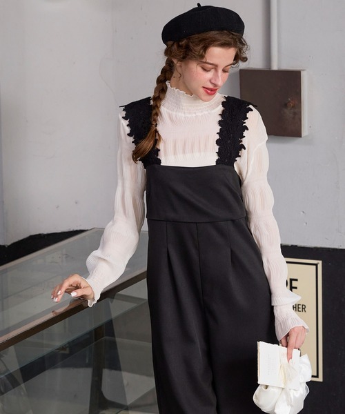 BONLECILL noir オールインワン 「BONLECILL noir」レースショルダー