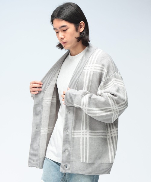 カーディガン Cathy's Closet (キャシーズ クロセット) チェック柄 V