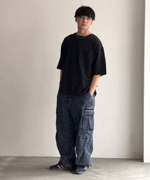 NAVY カーゴパンツ WIDE CARGO PANTS ワイドカーゴパンツ メンズ