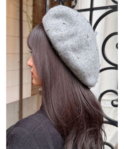 RESEXXY（リゼクシー） 帽子 ベレー帽 ビジューポイントベレー帽