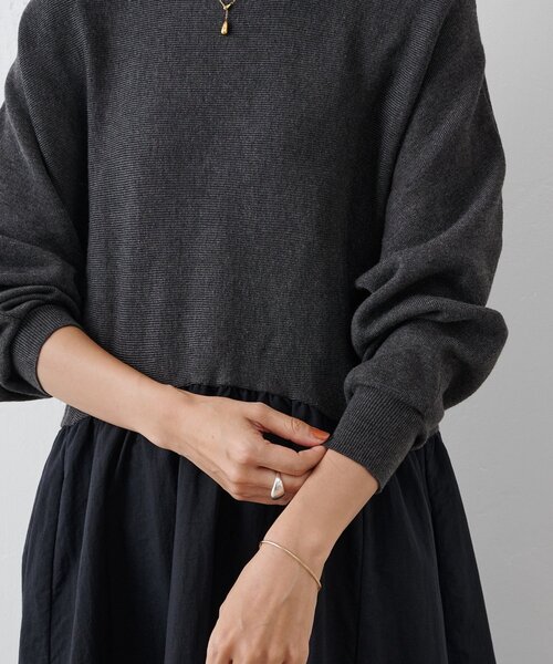 BEARDSLEY（ビアズリー） ワンピース ニットコンビギャザーワンピース