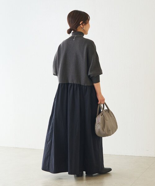 BEARDSLEY（ビアズリー） ワンピース ニットコンビギャザーワンピース