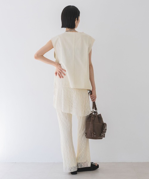 JEANASIS（ジーナシス） ベスト ジレ レースアップワークベスト/411910