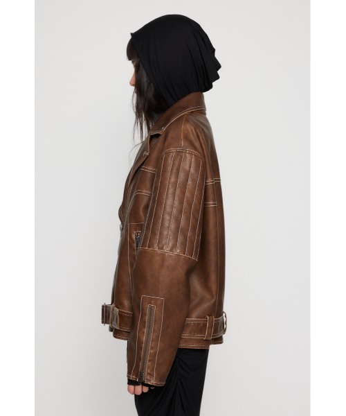 LAGUA GEM（ラグアジェム） レザージャケット ライダース BELTED OVER