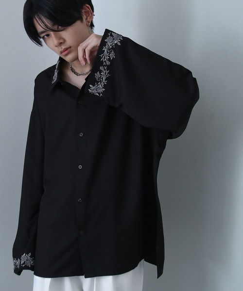 Nilway（ニルウェイ） シャツ 花柄 デザイン フレアスリーブフラワー