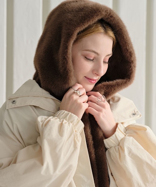 ZAKKA-BOX（ザッカボックス） ベスト ジレ ファーフードベスト