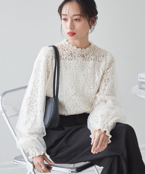 TOMORROWLAND（トゥモローランド） 半袖ブラウス 36 ホワイト