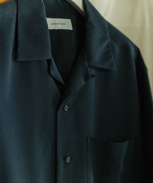 ADAM ET ROPE'（アダムエロペ） シャツ リラックス ドレープ レーヨン