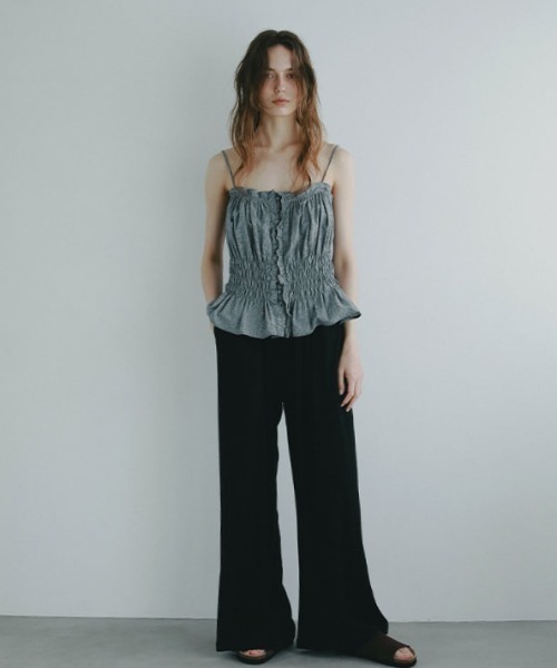 ETRE TOKYO（エトレトウキョウ） キャミソール コットンシルクギャザー