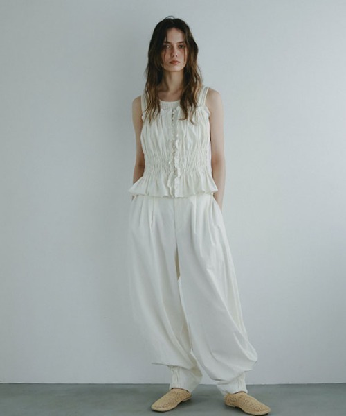 ETRE TOKYO（エトレトウキョウ） キャミソール コットンシルクギャザー