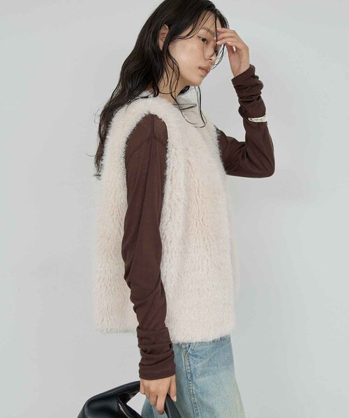 GALLARDAGALANTE（ガリャルダガランテ） ベスト ジレ フェイクカシミヤ