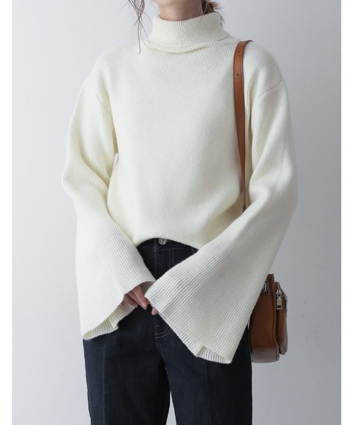 Re:EDIT（リエディ） ニット セーター アルパカタッチフレアスリーブ