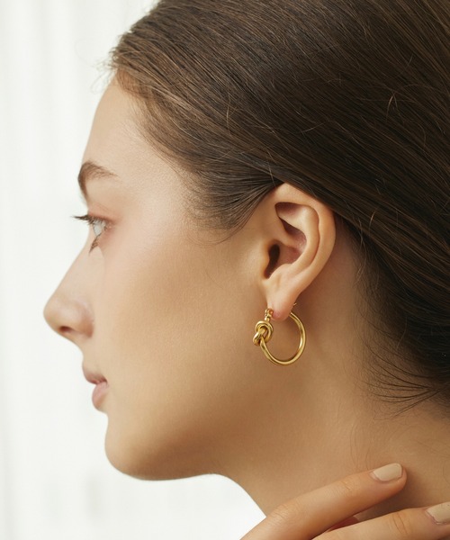 CENE（セネ） ピアス 「CENE」セネ/ノットフープピアス レディース