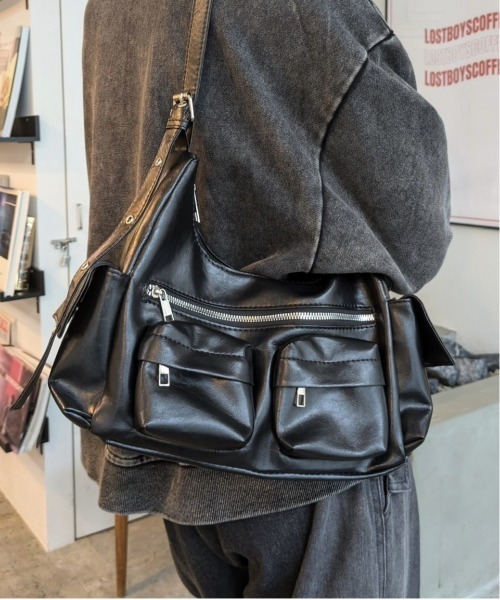 FREE STYLISTS ショルダーバッグ バッグ Y2K アウトポケットフェイク