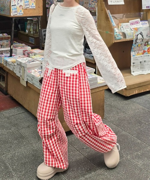 Alley Tokyo パンツ いろんな柄パラシュートパンツ レディース