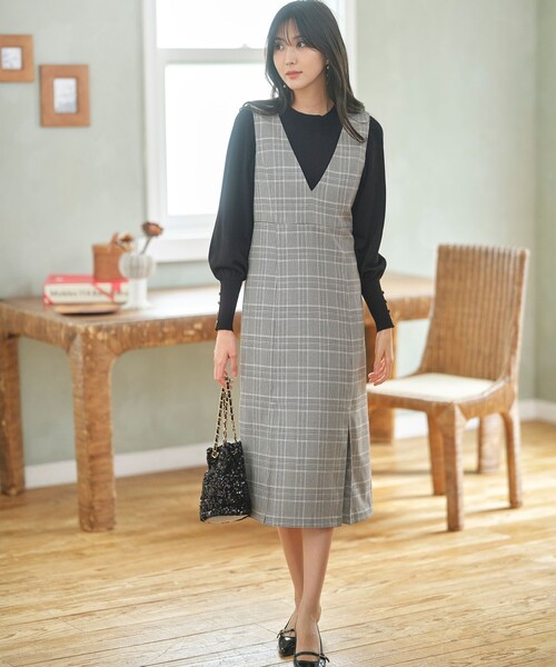 ANY SIS（エニィスィス） スカート 「2SET」チェック ジャンパー