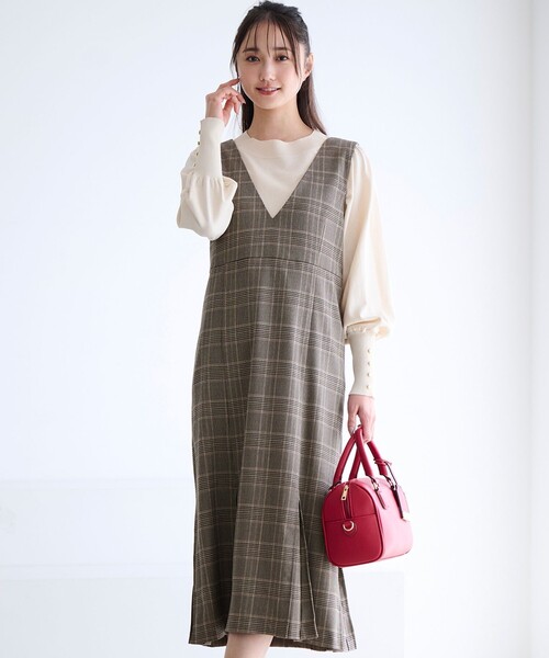 ANY SIS（エニィスィス） スカート 「2SET」チェック ジャンパー