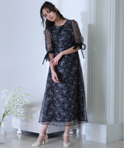 PourVous（プールヴー） ドレス フラワーパーティードレスお呼ばれ