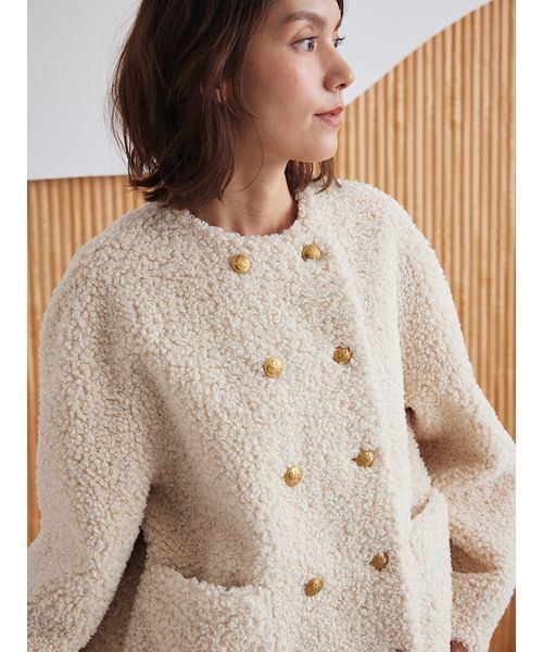 Mila Owen（ミラオーウェン） ジャケット ノーカラージャケット 金釦