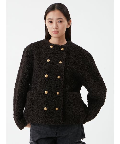 Mila Owen（ミラオーウェン） ジャケット ノーカラージャケット 金釦