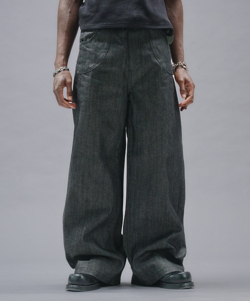 ANDER HUNK ジーンズ 14oz Selvege Wide Straight Denim / 14オンス