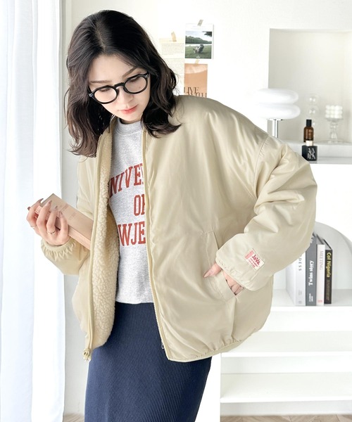 Java ブルゾン アウター ジャバコラボ」パイピングの魅力。2wayノー