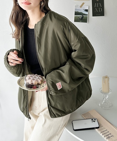 Java ブルゾン アウター ジャバコラボ」パイピングの魅力。2wayノー