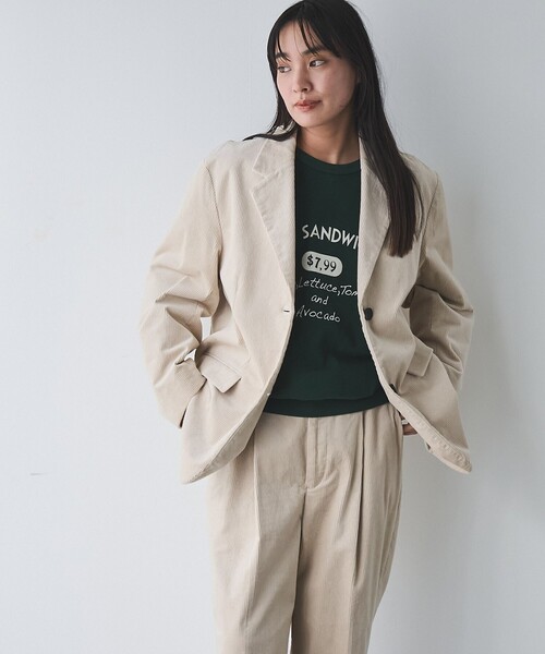 RONEL ジャケット テーラードジャケット コーデュロイシングル