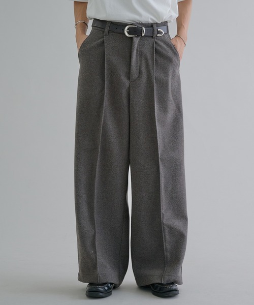 epnok スラックス メルトンワイドバギースラックス メンズ レディース