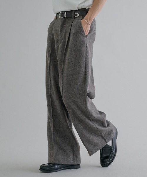 epnok スラックス メルトンワイドバギースラックス メンズ レディース