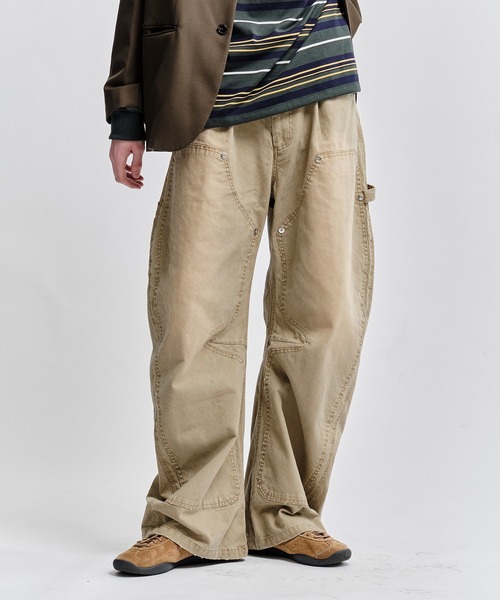 CONZ パンツ DUCK DOUBLE KNEE CURVED LEG PANTS メンズ : ZOZOTOWN