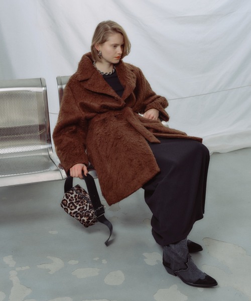 コート アウター Color shaggy coat / カラーシャギーコート