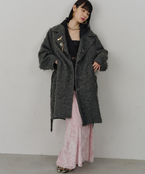 コート アウター Color shaggy coat / カラーシャギーコート