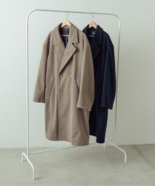 THE STANDARD チェスターコート コート WEGO/ニットメルトンダブル