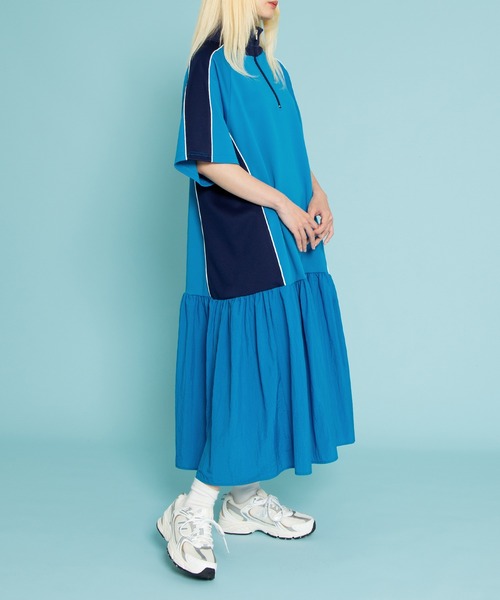 PUNYUS（プニュズ） ワンピース 配色切り替えジャージワンピース